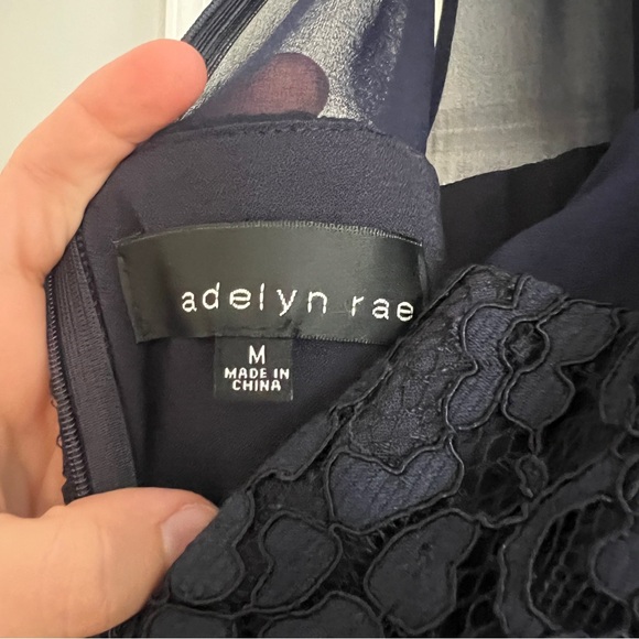 Adelyn Rae Blue Sleeveless A-line Cocktail Dress - Picture 3 of 3